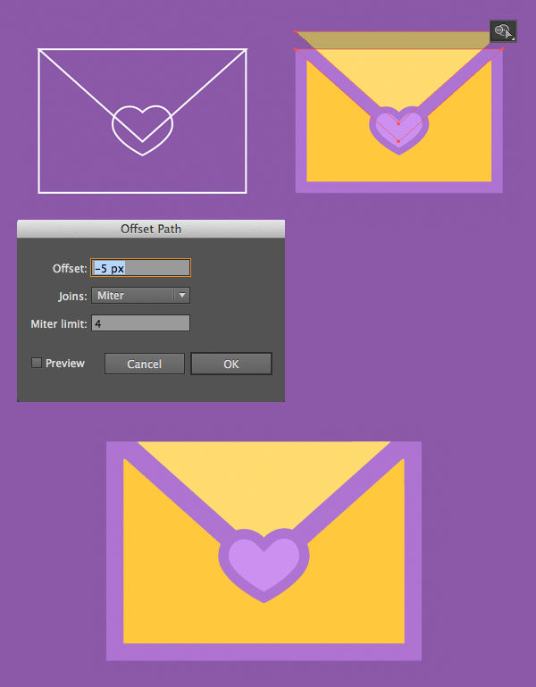 color the envelope and add details