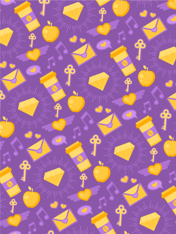 spirit day purple seamless pattern