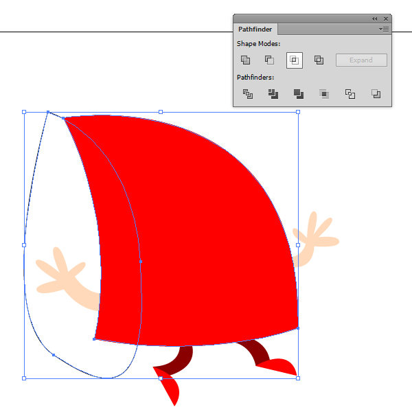 Use the Intersect Pathfinder tool to create the shade