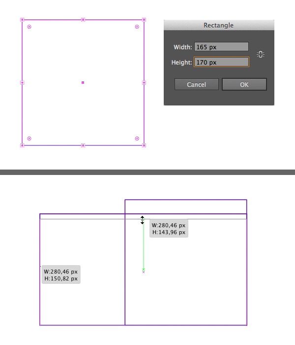 form the base of the camera from the rectangle