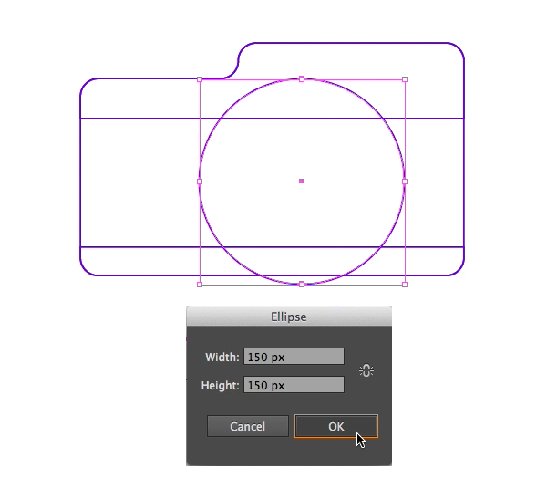 start making the lens from a circle