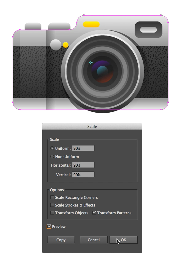 scale down the texture with the scale tool