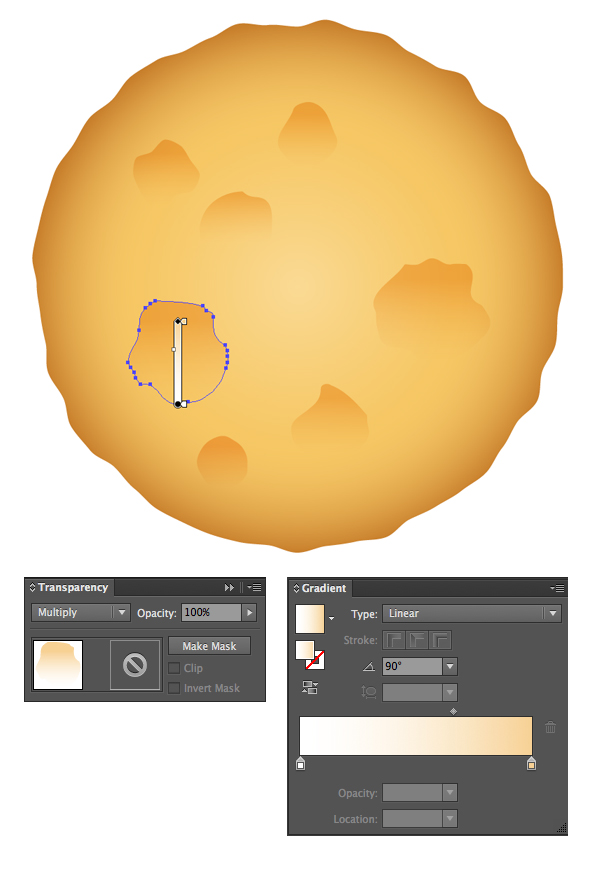 apply gradients and set Blending Mode to Multiply