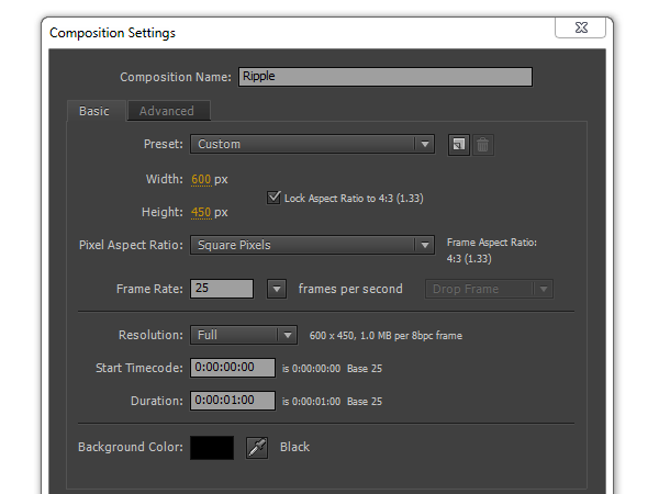 Composition for Ripple Animation