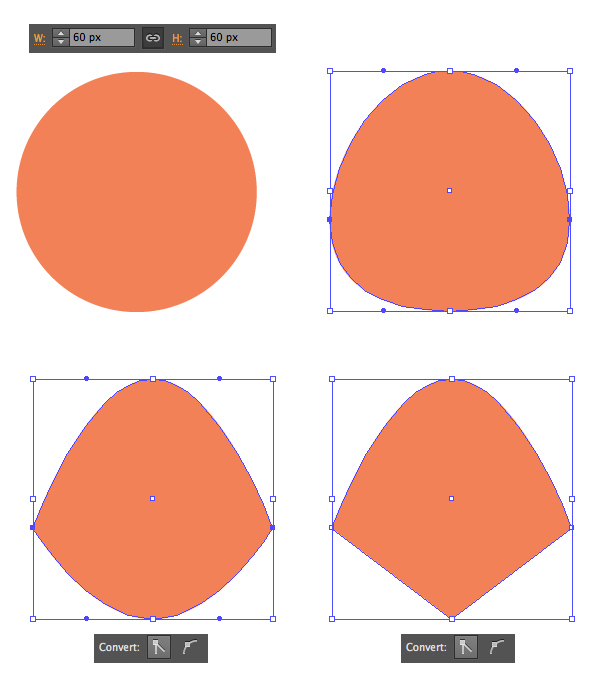 form the face from a circle