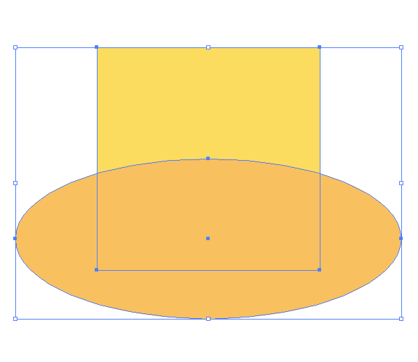 positioning the ellipse field onto the yellow square