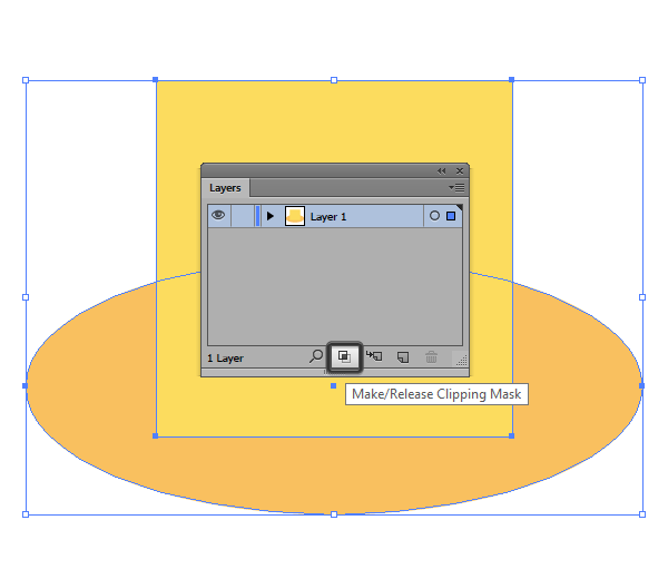 creating a clipping mask using the layers panel