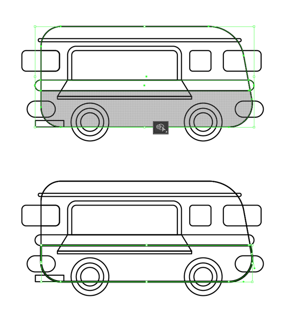 split the van into two parts