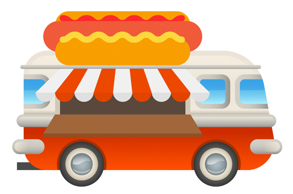 hot-dog van with details