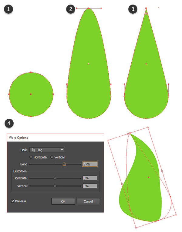 Drawing the first corn husk leaf