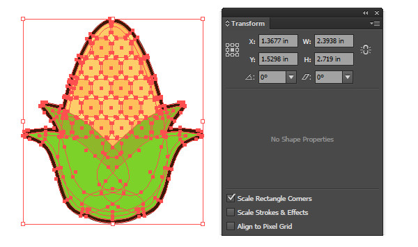 Scale rectangle corners to keep corner fidelity