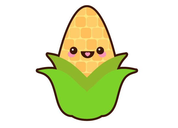 Complete the corn on the cob design and group it all together