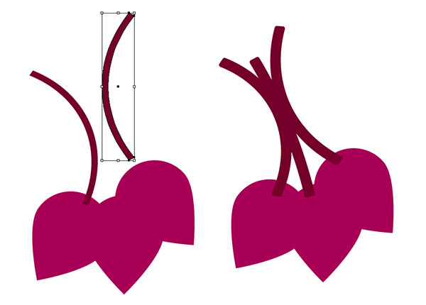 Place your beet stems over their corresponding beets