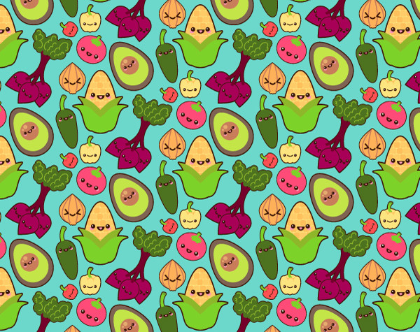 The final vegetable pattern design