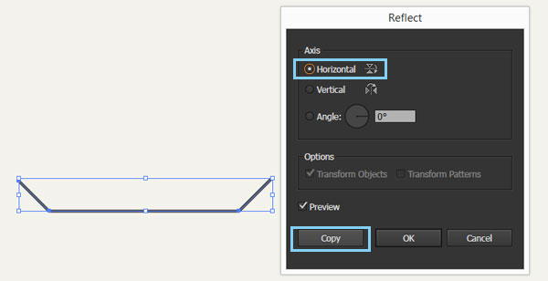 transform horizontal