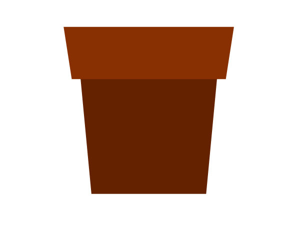 combining two rectangles into flower pot