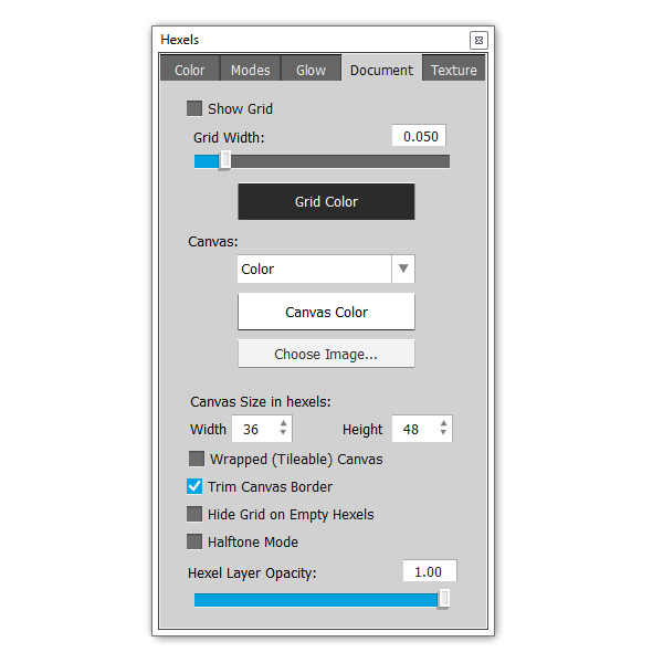 Document - settings of your file