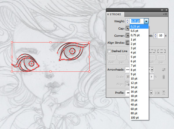 drawing face contour