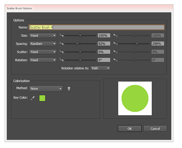 Create additional scatter brushes to create patterns and texture on the chameleons