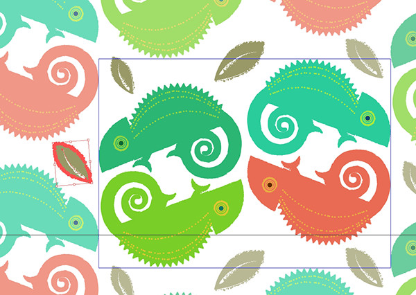 Draw Copy and Paste multiple instances of leaves around your pattern