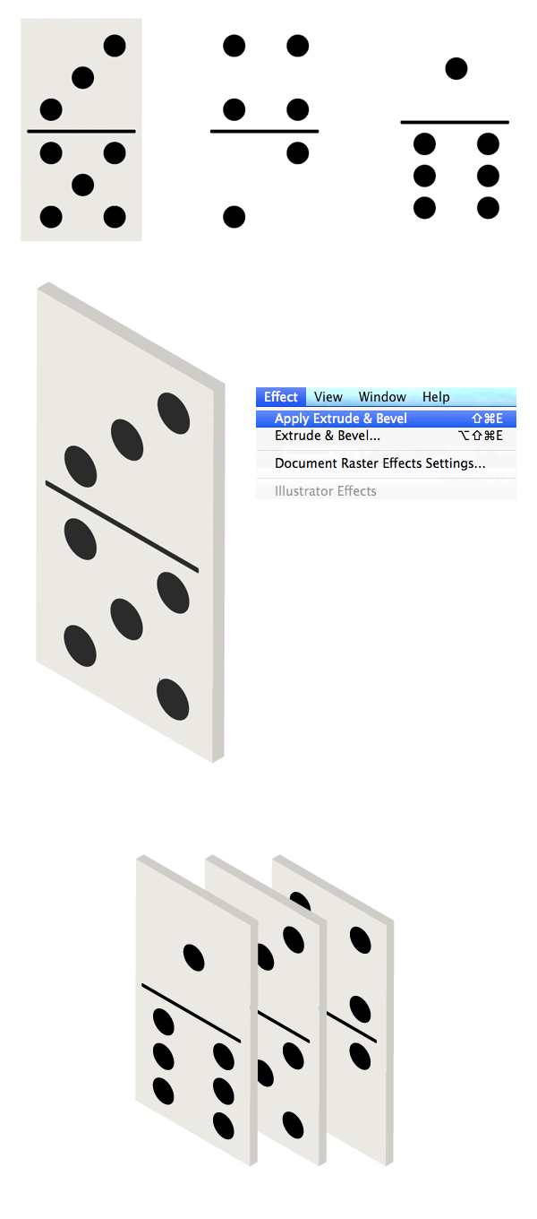 form more dotted patterns and make the shape dimensional