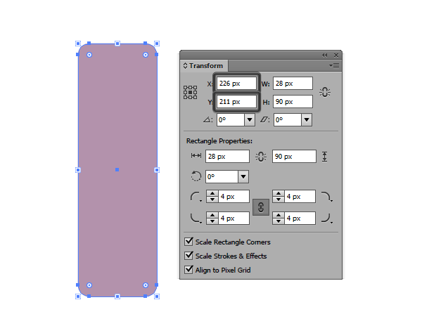 positioning the top base shape for the first icon