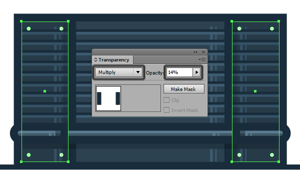 adding the overlaying shadows to the sides of the bottom section of the house