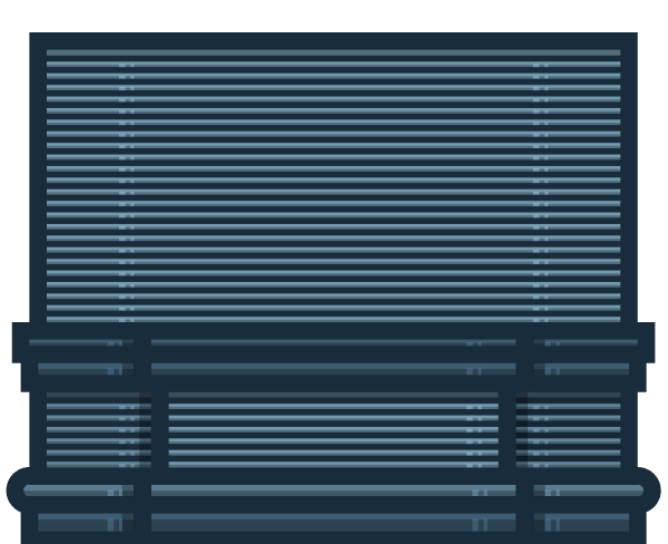 adding the horizontal decorative lines to the middle section of the house