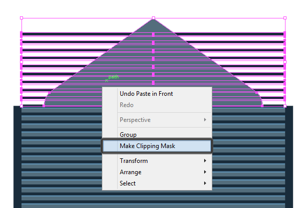 masking the horizontal decorative lines that go outside the surface of the roof