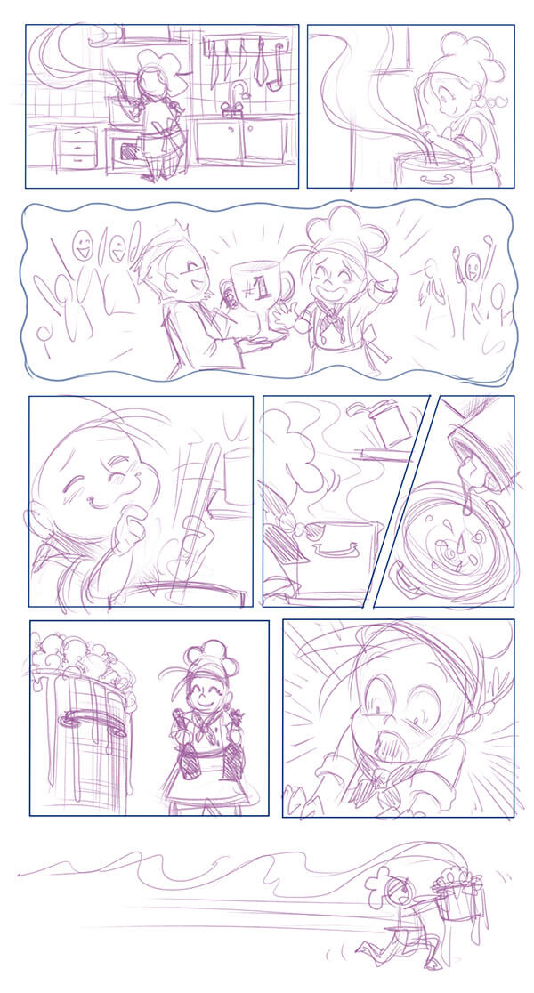 Comic layout sketch