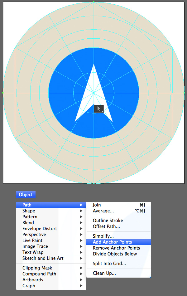 move the anchor point of the arrow to make its bottom pointed