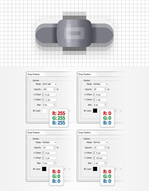 Add drop shadow effects