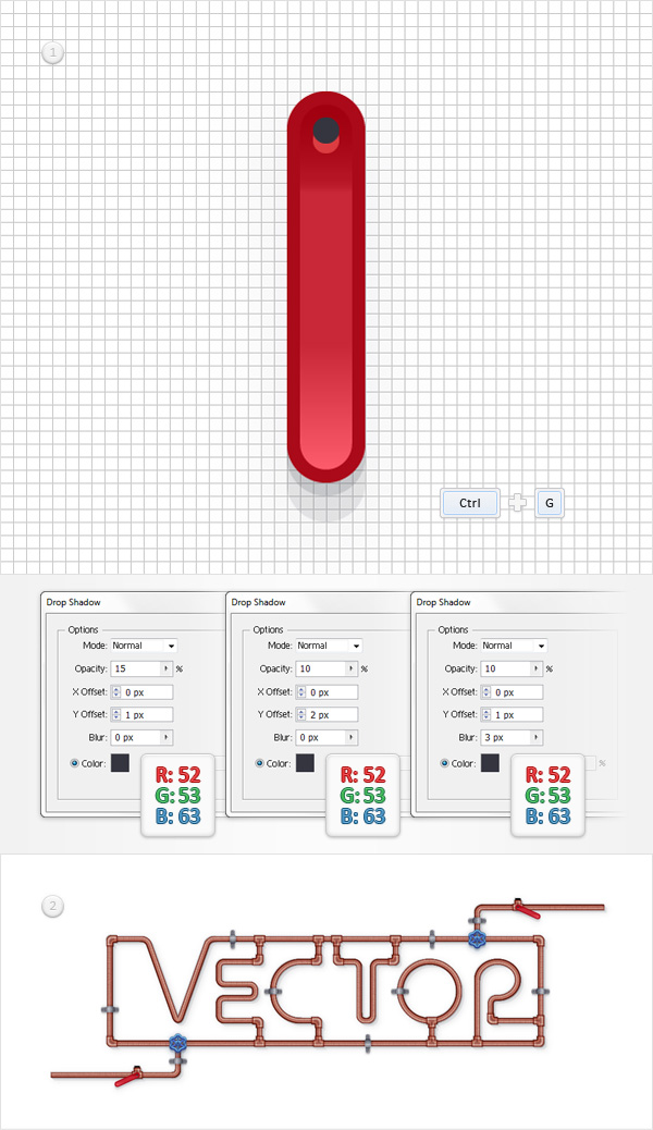 Create the bib taps