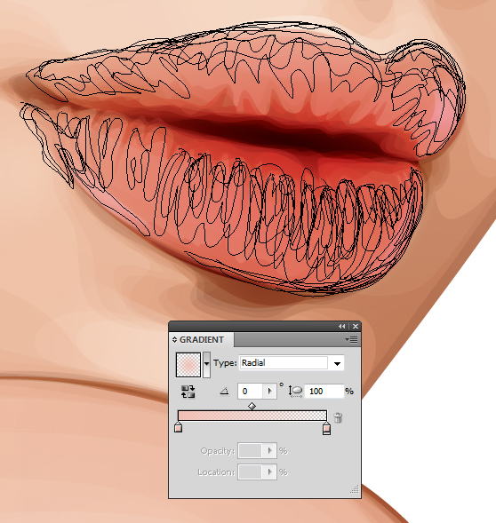 Add highlights to the lips