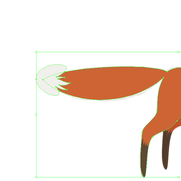 finishing the tail of the fox