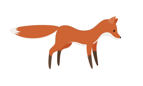 displaying the fox after deleting the unneeded parts