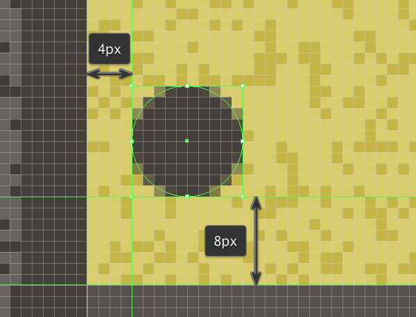 creating the outline for the guitar output jack