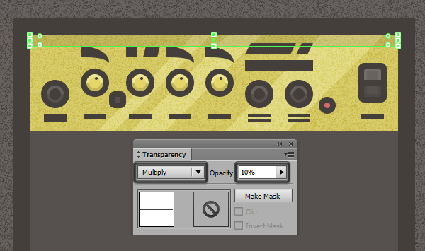 adding the top shadow to the front panel