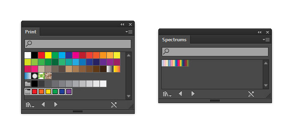 The Print and Spectrums Swatch library