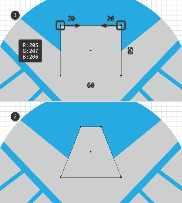 grey trapezoid