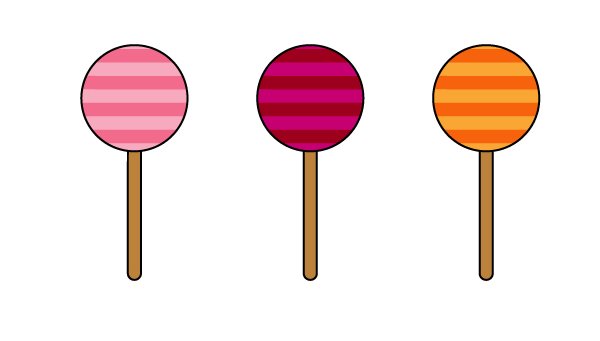 creating different colors of the lollipop