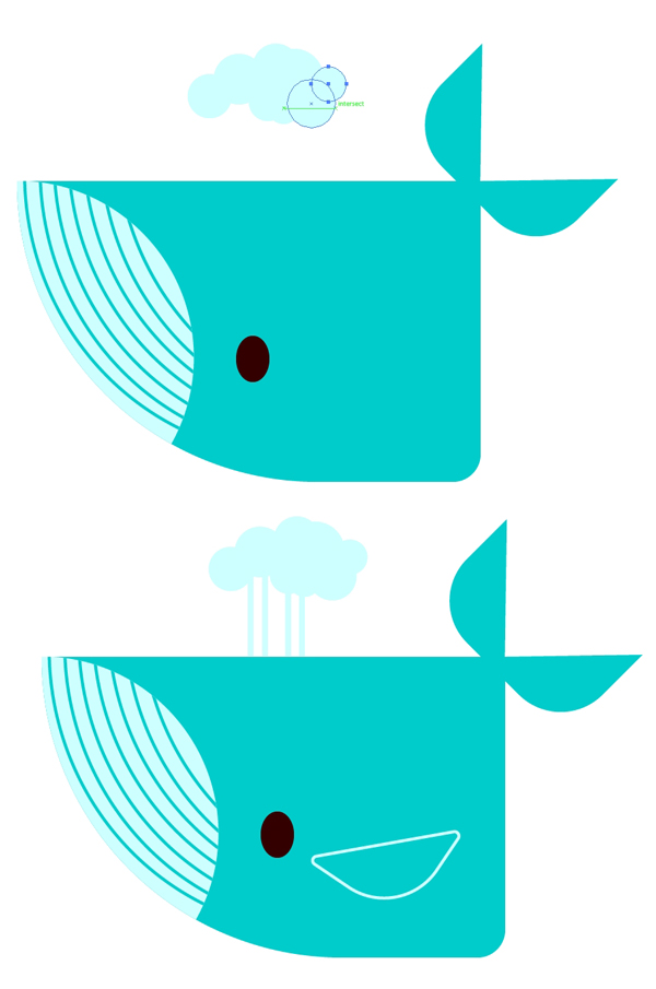 Add details to complete the whales design