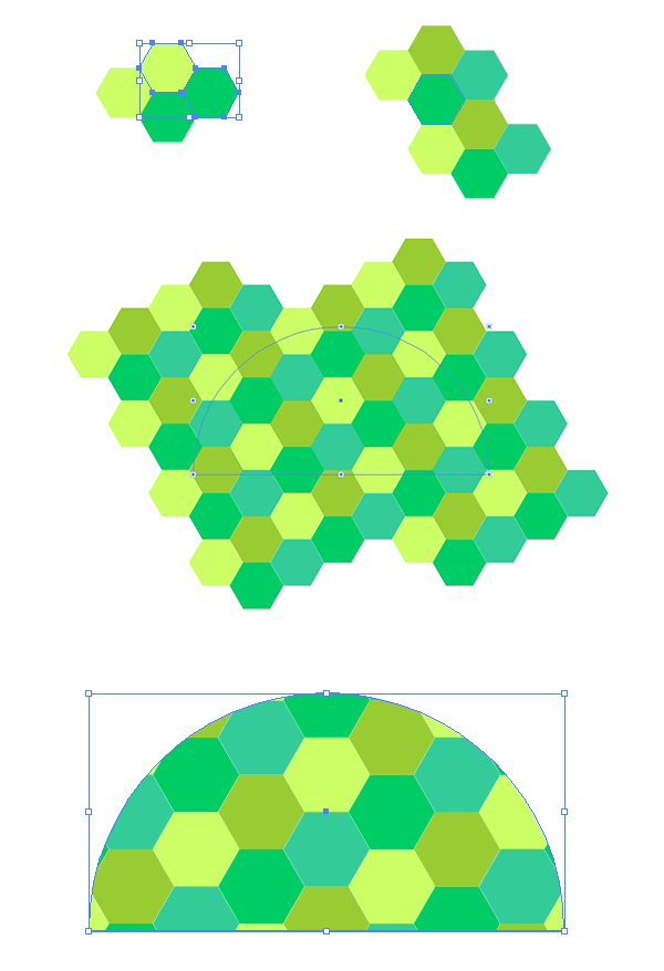 Create a hexagon patterned turtle shell