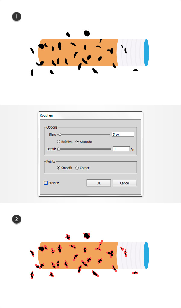 roughen effect