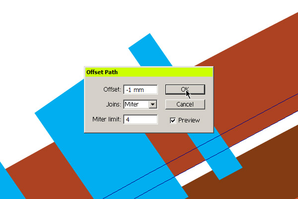 Using Offset Path to trim the highlights