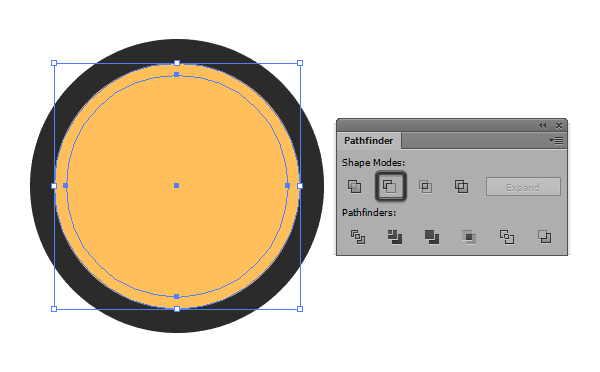 creating the cut out ring for the coin