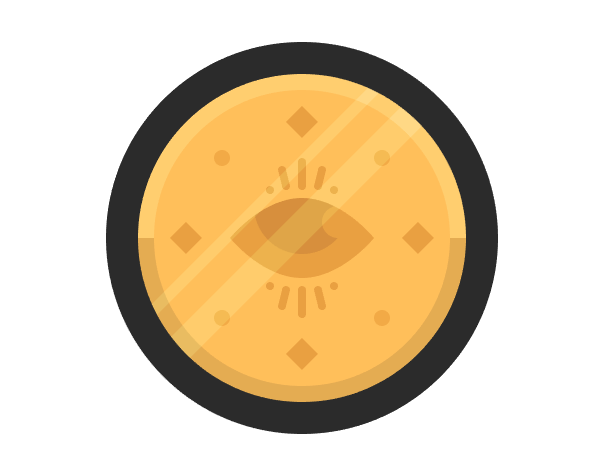 adding the diagonal reflections to the coin icon