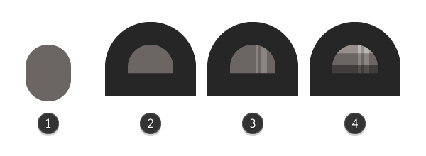 adding details to the top round section of the compass