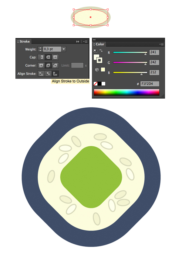 add grains of rice with the ellipse tool and stroke