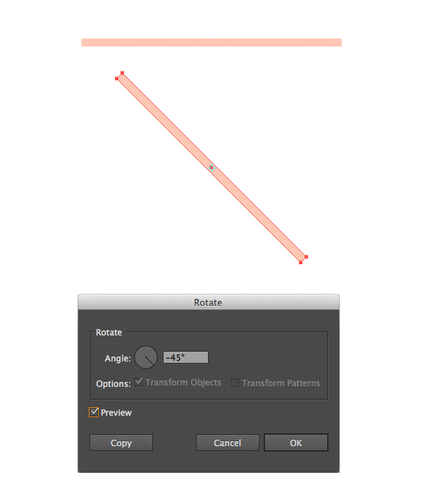 make a stripe with the rectangle tool